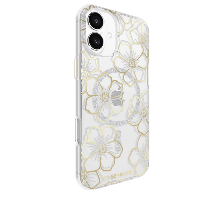 Чехол Case-Mate Floral Gems для iPhone 16 Plus Gold with MagSafe (CM054374) - изображение 3
