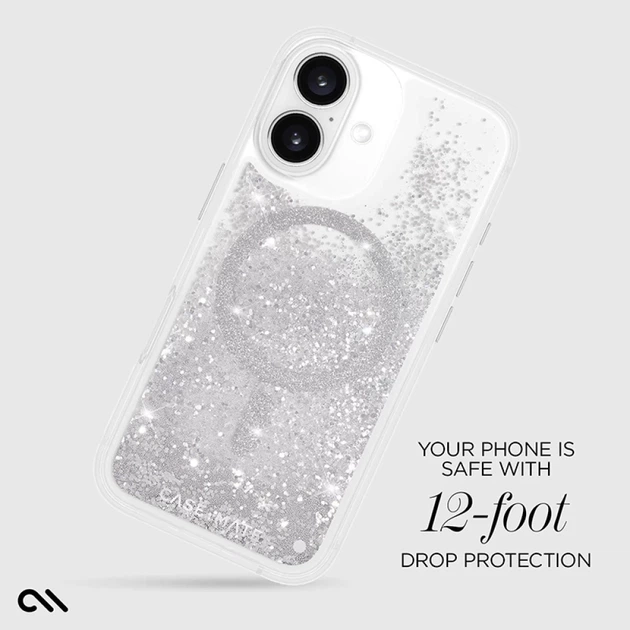 Чехол Case-Mate Waterfall для iPhone 16 Silver with MagSafe (CM054596) - изображение 11