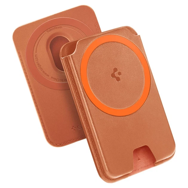 Чохол Spigen Valentinus MagFit Plus Universal Magnetic Card Holder Metallic with MagSafe Orange (8800337244731) - зображення 4
