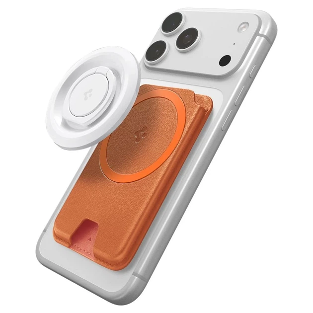 Чохол Spigen Valentinus MagFit Plus Universal Magnetic Card Holder Metallic with MagSafe Orange (8800337244731) - зображення 7
