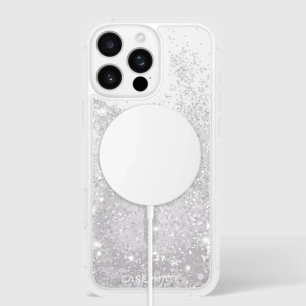 Чехол Case-Mate Waterfall для iPhone 16 Pro Max Silver with MagSafe (CM054612) - Фото 11 Чехол Case-Mate Waterfall для iPhone 16 Pro Max Silver with MagSafe (CM054612) - изображение 11