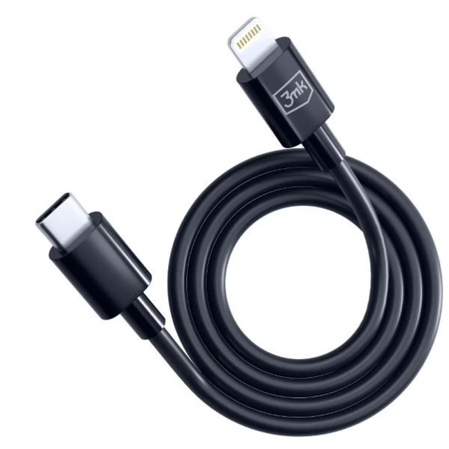 Кабель 3mk Hyper Cable USB-C - Lightning 20W 1.2m Black (5903108541206) - изображение 3