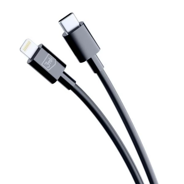 Кабель 3mk Hyper Cable USB-C - Lightning 20W 1.2m Black (5903108541206) - изображение 4