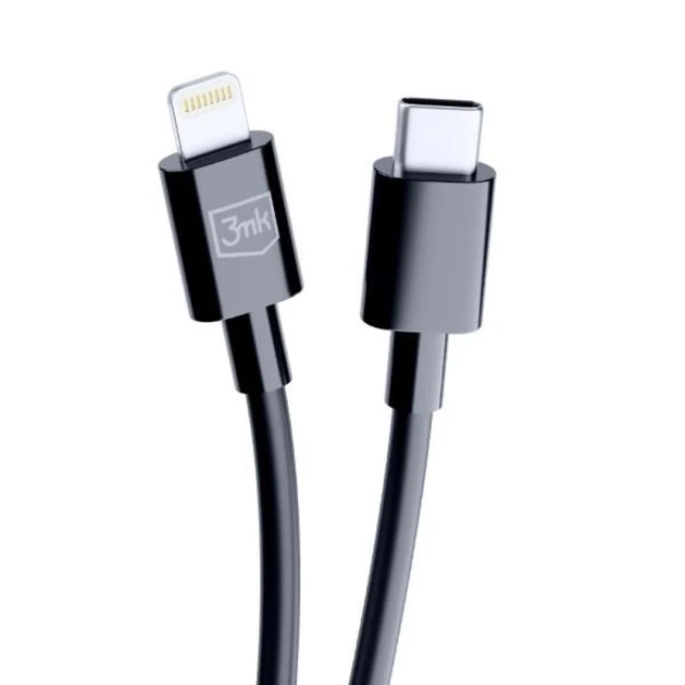 Кабель 3mk Hyper Cable USB-C - Lightning 20W 1.2m Black (5903108541206) - изображение 8