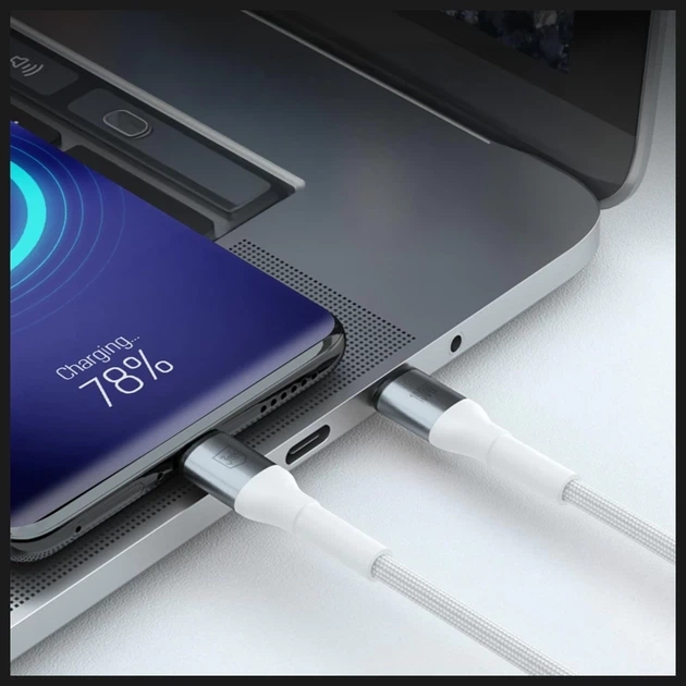 Кабель 3mk Hyper Cable N-Series USB-C to USB-C 1m White (5903108680387) - изображение 3