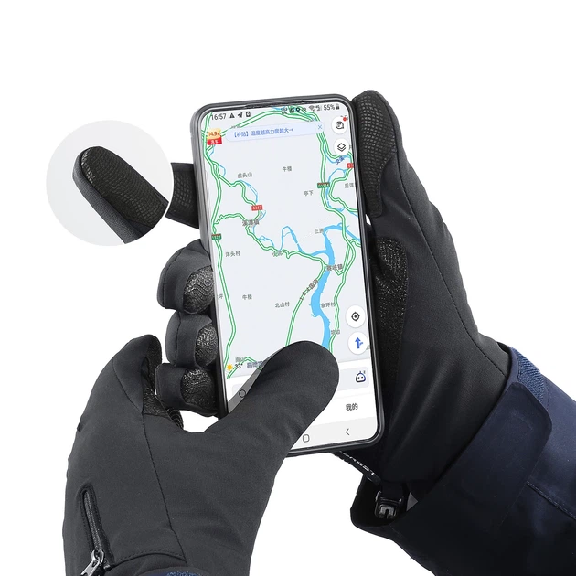 Спортивные перчатки Hurtel для телефона противоскользящие (размер XL) Black (5907769307744) - изображение 4