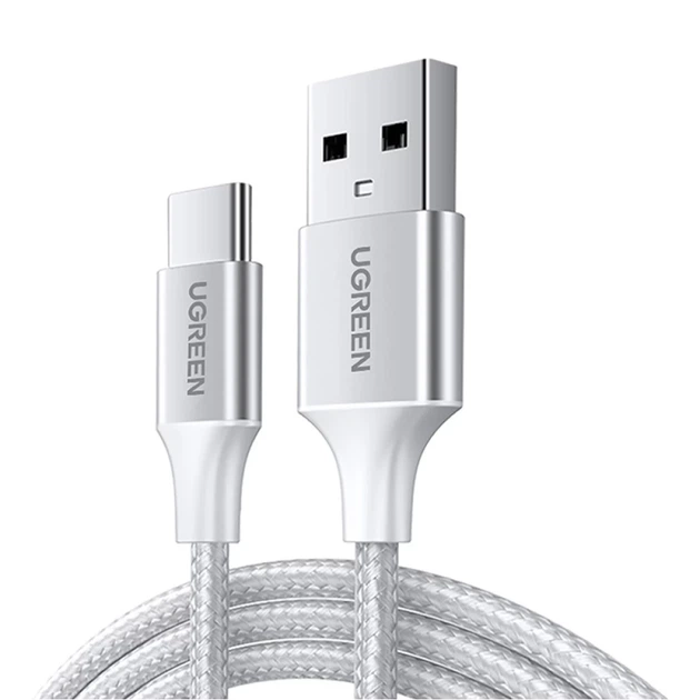 Кабель Ugreen US288 USB-A / USB-C QC 3.0 3A 0.5m Білий (60130) - Фото 1 Кабель Ugreen US288 USB-A / USB-C QC 3.0 3A 0.5m Білий (60130) - зображення 1
