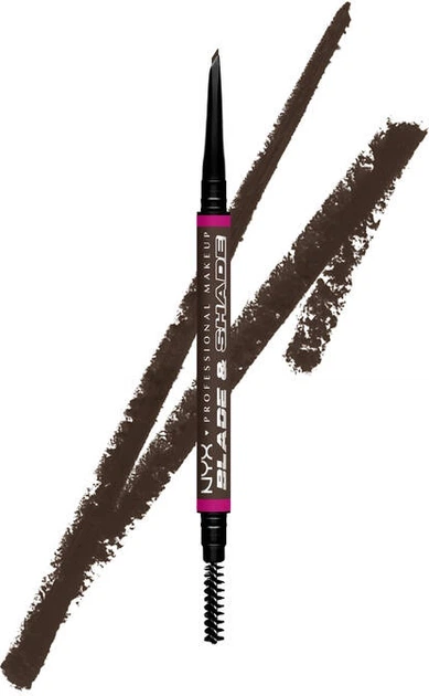 Олівець для брів Nyx Professional Makeup Blade and Shade 10 Espresso 0.06 г (800897265946) - Фото 2 Олівець для брів Nyx Professional Makeup Blade and Shade 10 Espresso 0.06 г (800897265946) - зображення 2