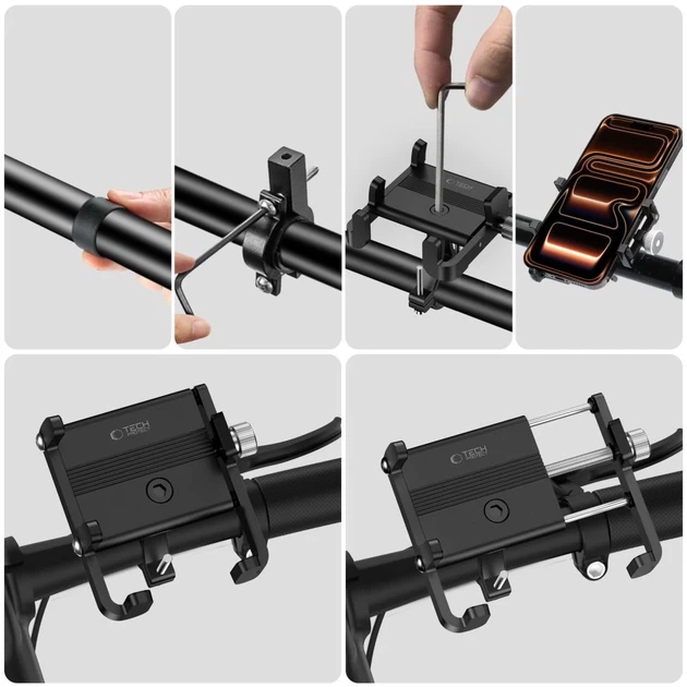Автодержатель Tech-Protect V5 Handlebar & Stem Universal Bike Mount Black (5906302339686) - изображение 5