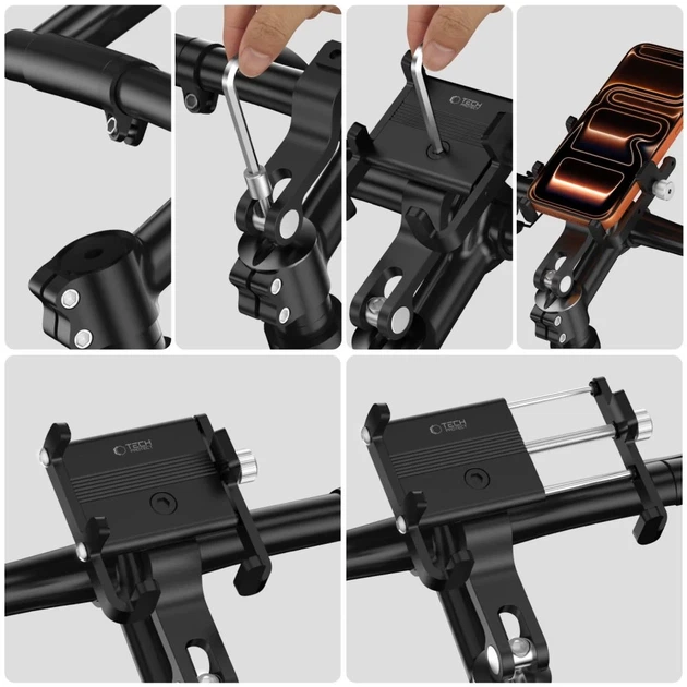 Автодержатель Tech-Protect V5 Handlebar & Stem Universal Bike Mount Black (5906302339686) - изображение 6