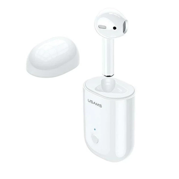 Bluetooth-гарнитура Usams LB001 LB Series Bluetooth 5.0 White (BHULB01) - Фото 1 Bluetooth-гарнитура Usams LB001 LB Series Bluetooth 5.0 White (BHULB01) - изображение 1