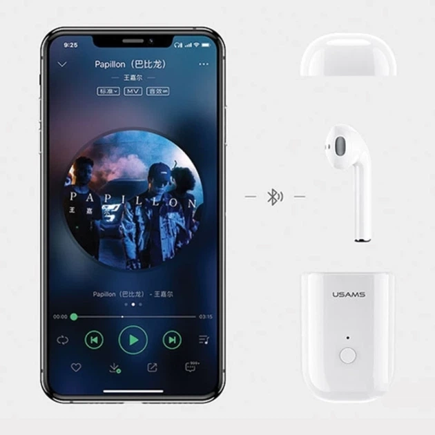 Bluetooth-гарнитура Usams LB001 LB Series Bluetooth 5.0 White (BHULB01) - Фото 2 Bluetooth-гарнитура Usams LB001 LB Series Bluetooth 5.0 White (BHULB01) - изображение 2