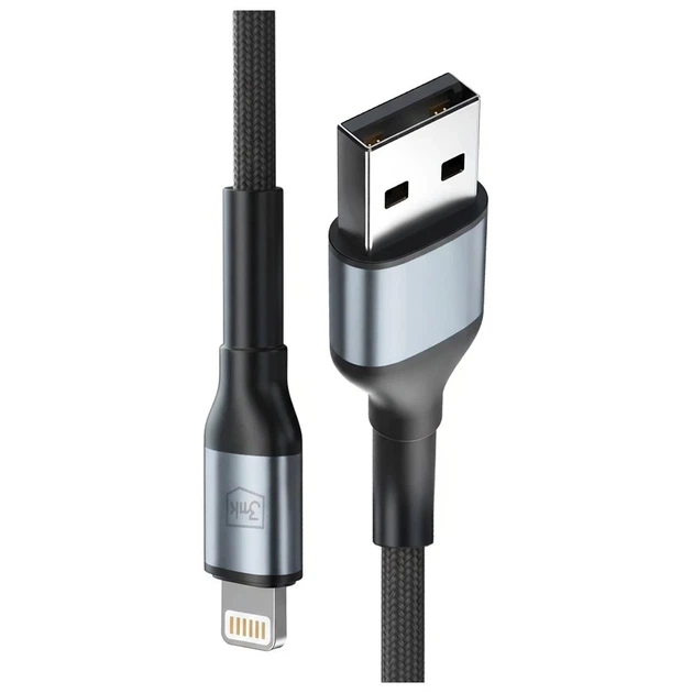 Кабель 3mk Hyper Cable N-Series USB-A to Lightning 1m Black (5903108680332) - изображение 2