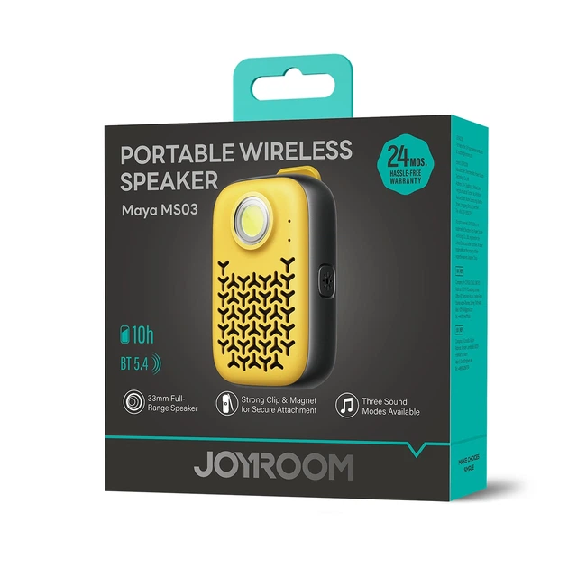 Колонка Bluetooth Joyroom Maya JR-MS03 Yellow (JR-MS03) - зображення 2