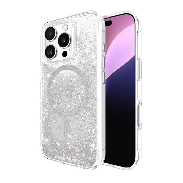 Чехол Case-Mate Waterfall для iPhone 16 Pro Silver with MagSafe (CM054602) - Фото 1 Чехол Case-Mate Waterfall для iPhone 16 Pro Silver with MagSafe (CM054602) - изображение 1