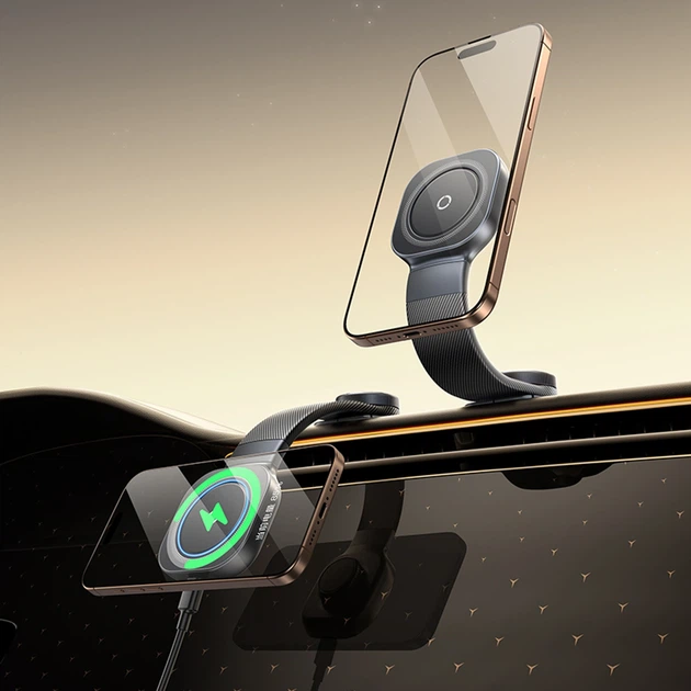 Автодержатель Baseus PrimeTrip C03Pro на панель с беспроводной зарядкой MagSafe Черный (6932172696054) - изображение 13