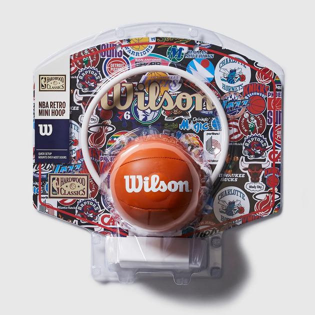 Навесное баскетбольное мини-кольцо Wilson NBA Team Retro Mini Hoop(WZ6017301) MISC Мультиколір - изображение 3