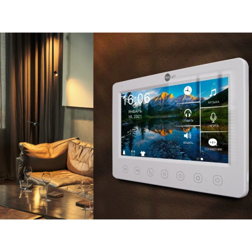 Видеодомофон NeoLight KAPPA Plus HD 7" LCD цветной сенсорное управление белый - изображение 3