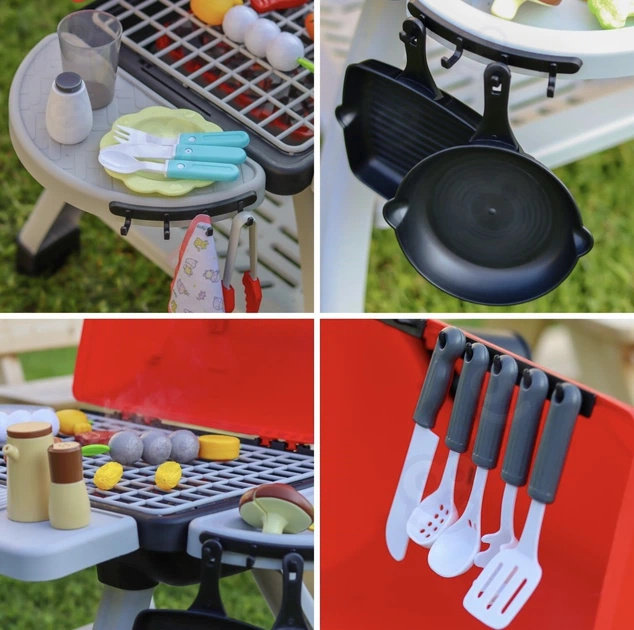 Interaktywny grill barbecue Woopie XL z parą – Kuchnia ogrodowa LED 41 el. (55174)) (5906280655174) - obraz 5
