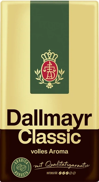 Кава мелена Dallmayr Classic 500 г купаж арабіка/робуста, середньо-темне обсмажування - Фото 2 Кава мелена Dallmayr Classic 500 г купаж арабіка/робуста, середньо-темне обсмажування - зображення 2