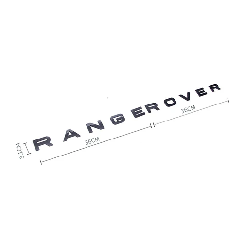 ЕМБЛЕМА напис RANGE ROVER (РЕНЖ РІВЕР) КАПОТ БАГАЖНИК (ЗНАЧОК, НАКЛЕЙКА, ЛОГОТИП) чорна рельєфна - зображення 7