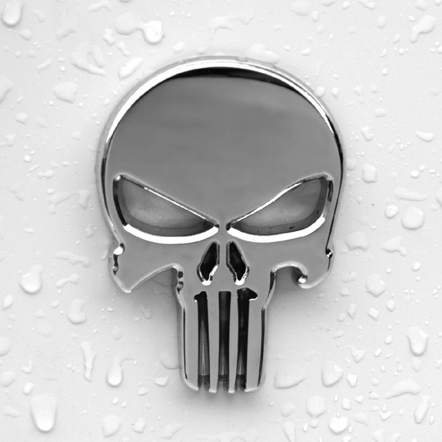 Наклейка на авто Punisher карач череп пунішер - Фото 3 Наклейка на авто Punisher карач череп пунішер - зображення 3