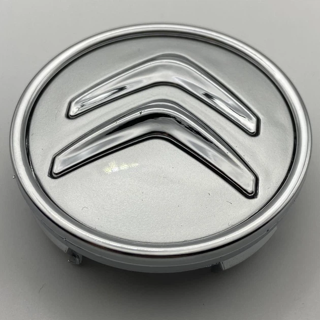 Колпачки Citroen 9670585977 60 мм 56 мм серые с хром логотипом заглушки в диски ситроен - изображение 2