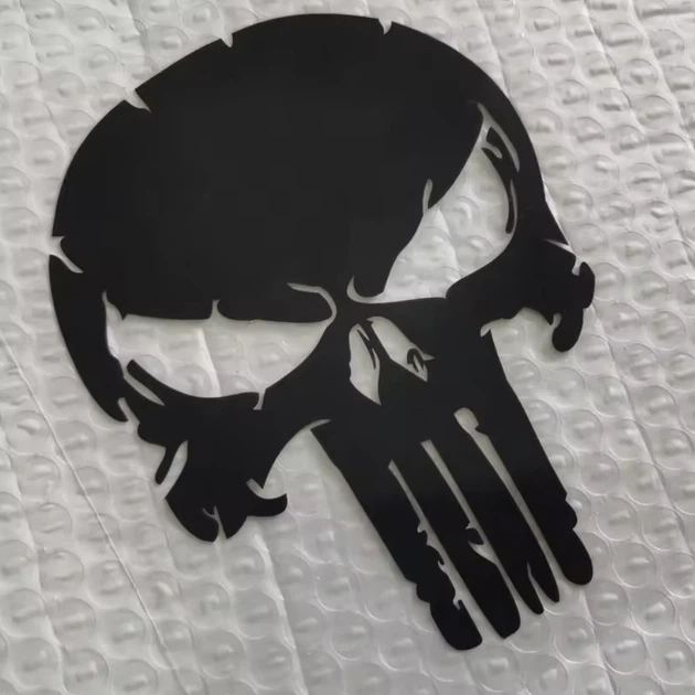 Наклейка Punisher карач череп пунішер чорна skull 10 см - Фото 5 Наклейка Punisher карач череп пунішер чорна skull 10 см - зображення 5