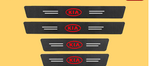 Захисна плівка накладка на пороги для кіа Kia Чорний Карбон наклейки світловідбивні написи - зображення 8