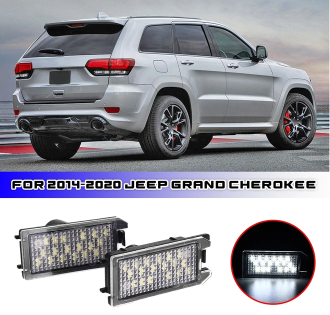 Подсветка номера LED Джип Jeep Grand Cherokee 14-20 Compass Patriot 14-17 Dodge Viper 13-17 Fiat 500 usa Maserati 2 штуки - изображение 3