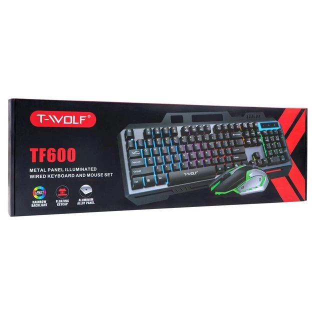 Клавиатура и Мышь TWolf TF600 Черный - изображение 2
