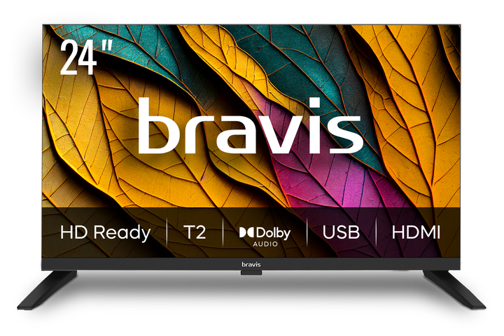 LED телевизор BRAVIS 24K4100H 24" HD DVB-T2 - Фото 1 LED телевизор BRAVIS 24K4100H 24" HD DVB-T2 - изображение 1
