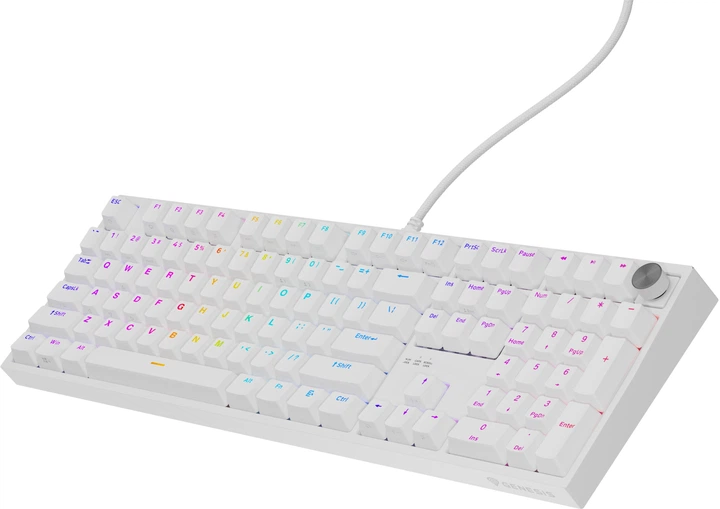 Клавіатура дротова Genesis Thor 404 Outemu Peach Silent White (NKG-2300) - зображення 4