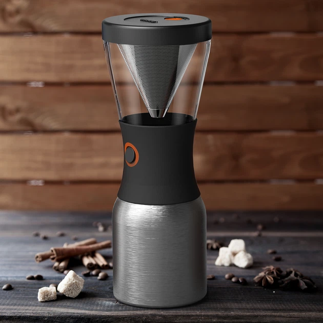 Zestaw do parzenia kawy Asobu Cold Brew 1 L z termosem Silver (KB900 SILVER/BLACK) - obraz 5