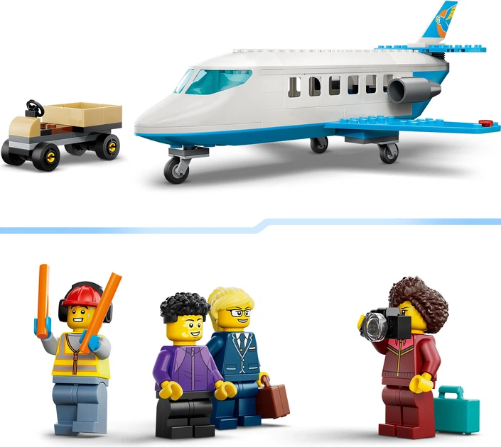 Zestaw klocków LEGO City Samolot pasażerski 118 elementów (60492) - obraz 4