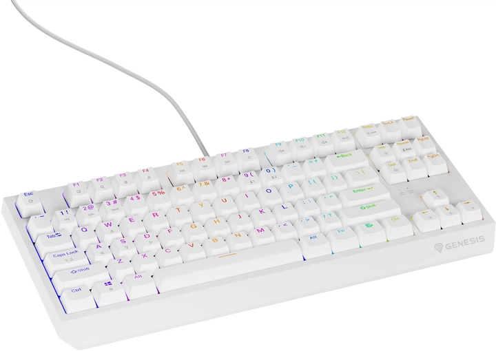 Klawiatura przewodowa Genesis Thor 230 TKL Outemu Brown White (NKG-2080) - obraz 4