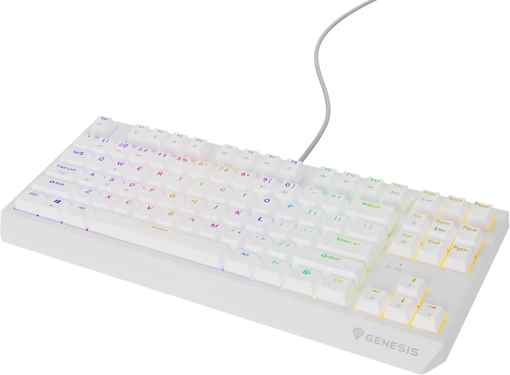 Klawiatura przewodowa Genesis Thor 230 TKL Outemu Brown White (NKG-2080) - obraz 5