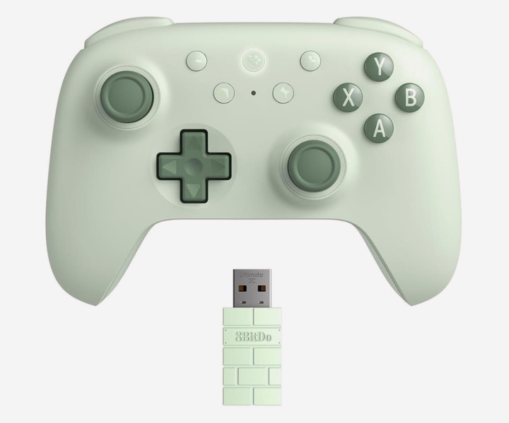 Беспроводной геймпад 8BitDo Ultimate 2C Wireless Pad Green для PC / Android, Bluetooth / 2.4 GHz / USB-C, Hall Effect, зеленый (RET00468) - Фото 1 Беспроводной геймпад 8BitDo Ultimate 2C Wireless Pad Green для PC / Android, Bluetooth / 2.4 GHz / USB-C, Hall Effect, зеленый (RET00468) - изображение 1