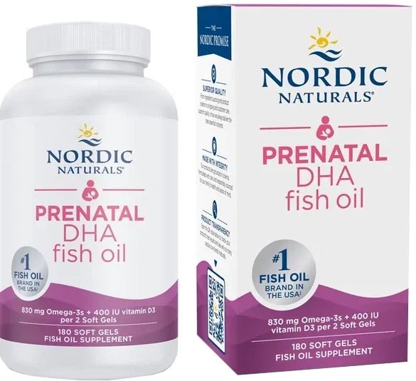 DHA пренатальна Nordic Naturals Prenatal DHA 830 мг + 400 IU D3 180 м'яких капсул Без смаку (768990891045) - Фото 1 DHA пренатальна Nordic Naturals Prenatal DHA 830 мг + 400 IU D3 180 м'яких капсул Без смаку (768990891045) - зображення 1