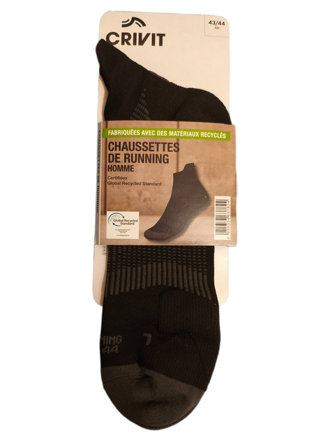 Чоловічі спортивні шкарпетки для бігу Chaussettes De Running Crivit 43-44р чорні 1 пара - Фото 1 Чоловічі спортивні шкарпетки для бігу Chaussettes De Running Crivit 43-44р чорні 1 пара - зображення 1