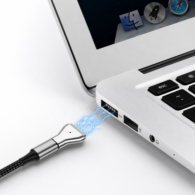 Адаптер живлення Type-C на MagSafe 2 для Apple MacBook 78206 - Фото 4 Адаптер живлення Type-C на MagSafe 2 для Apple MacBook 78206 - изображение 4