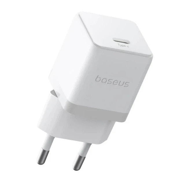 Мережевий зарядний пристрій Baseus Palm Fast Charger Type-C 20W with Cable Type-C to Lightning E0116400 White - зображення 5