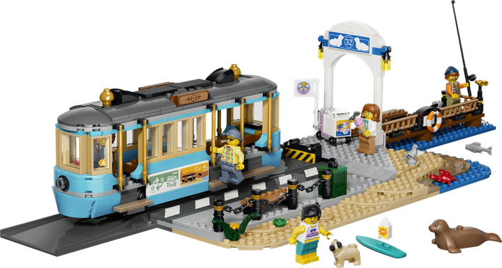 Zestaw klocków LEGO City Tramwaj przy plaży 693 elementy (60506) - obraz 2