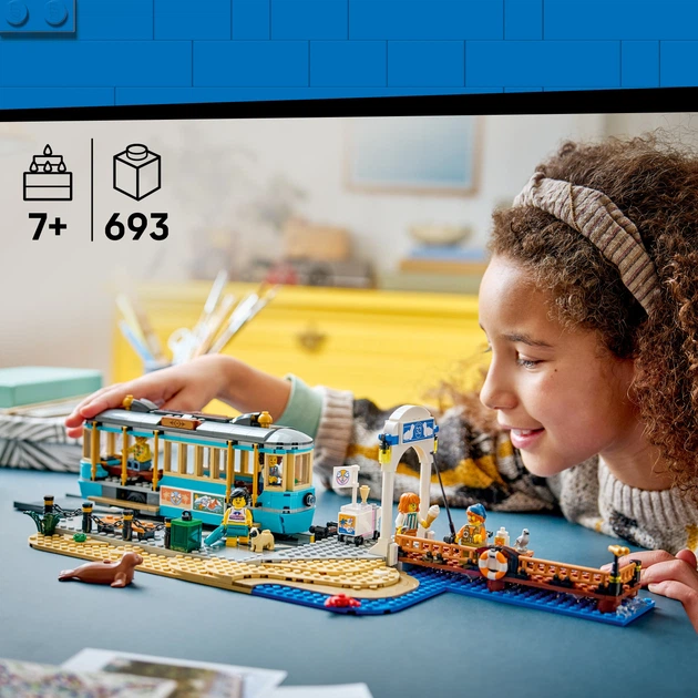 Zestaw klocków LEGO City Tramwaj przy plaży 693 elementy (60506) - obraz 3