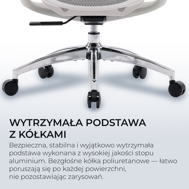 Крісло офісне SIHOO DORO C300L Mesh White (DORO-C300L-A3-102) - зображення 10