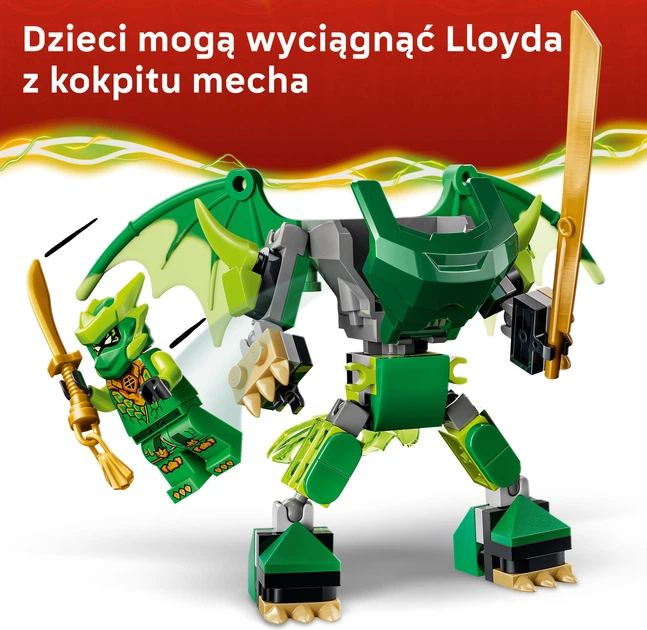 Конструктор LEGO Ninjago Бойовий набір робота Дракона Ллойда 81 деталь (71862) - зображення 4