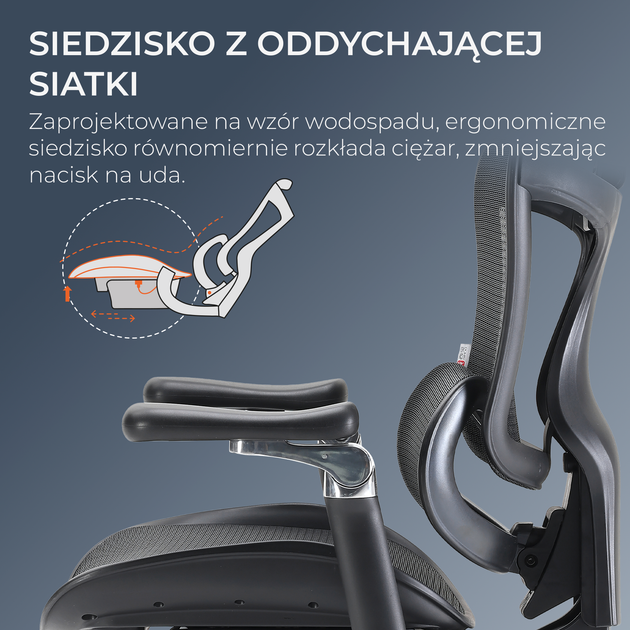 Fotel biurowy SIHOO DORO C300 Pro Mesh Black (DORO-C300-PRO-M101-JT) - Zdjęcie 10 Fotel biurowy SIHOO DORO C300 Pro Mesh Black (DORO-C300-PRO-M101-JT) - obraz 10