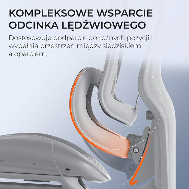 Fotel biurowy Sihoo DORO C300 Pro Mesh White (DORO-C300-PRO-M102-JT) - Zdjęcie 9 Fotel biurowy Sihoo DORO C300 Pro Mesh White (DORO-C300-PRO-M102-JT) - obraz 9