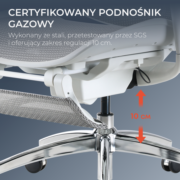 Fotel biurowy Sihoo DORO C300 Pro Mesh White (DORO-C300-PRO-M102-JT) - Zdjęcie 19 Fotel biurowy Sihoo DORO C300 Pro Mesh White (DORO-C300-PRO-M102-JT) - obraz 19