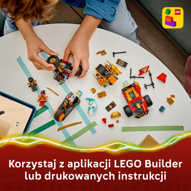 Конструктор LEGO Ninjago Комбіновані транспортні засоби Кая та Коула 394 деталі (71864) - зображення 7